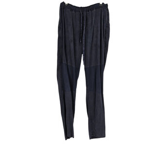 AG Adriano Goldschmied Pants Trousers Black Lagenlook Pull On Straight Leg Sz S